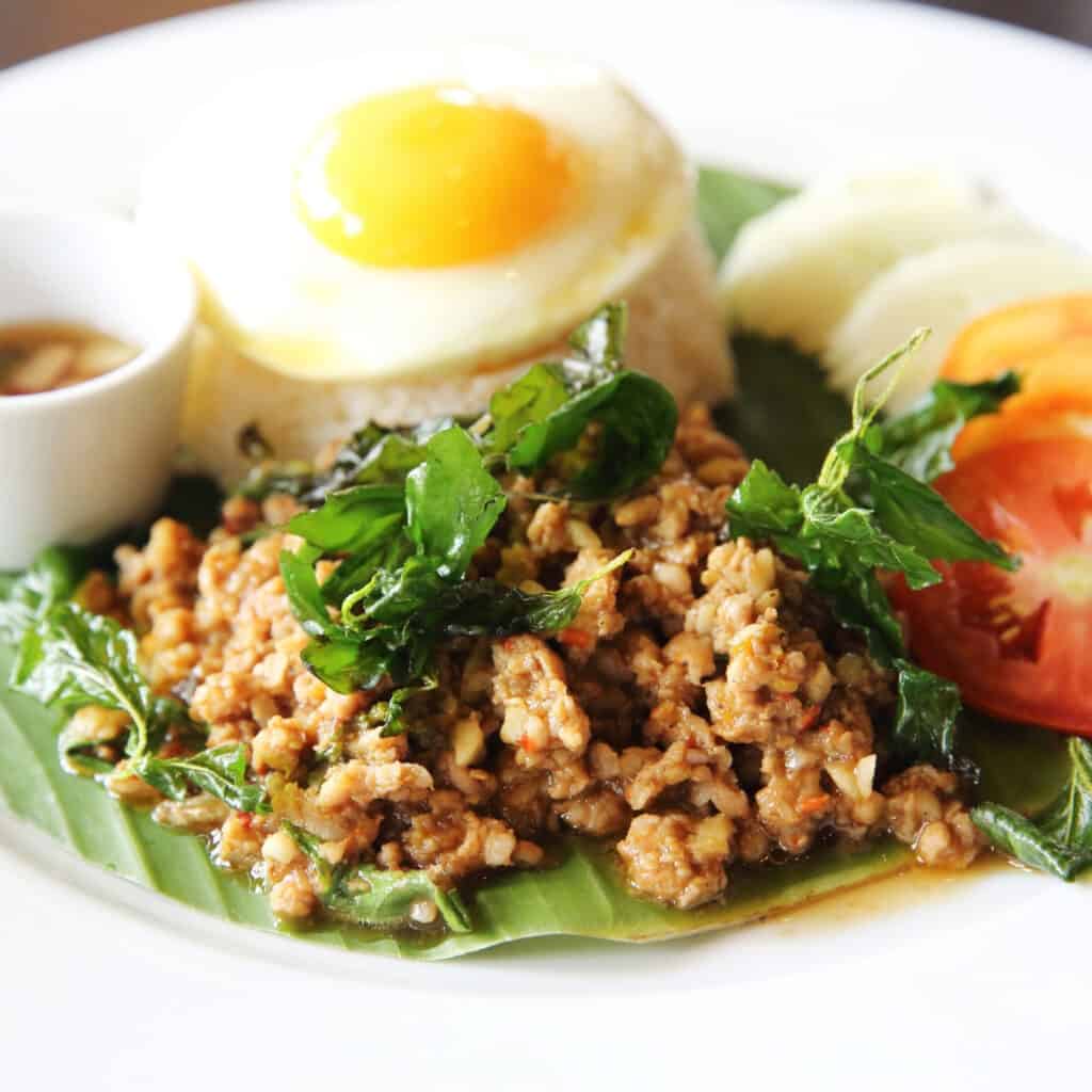 Minced Lamb with Thai Basil Recipe Image
