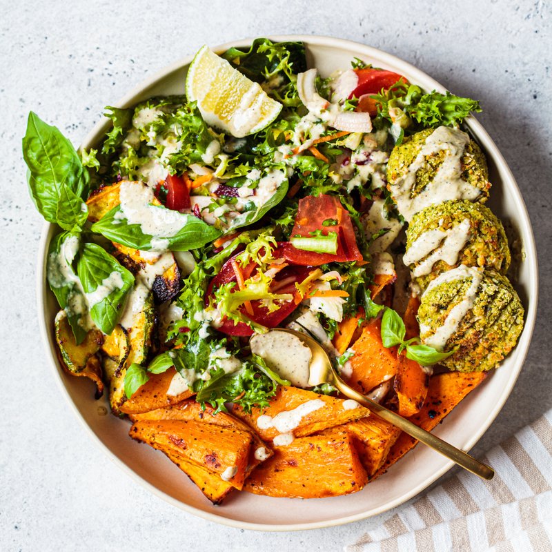 Falafel & Roasted Veggie Bowls Image