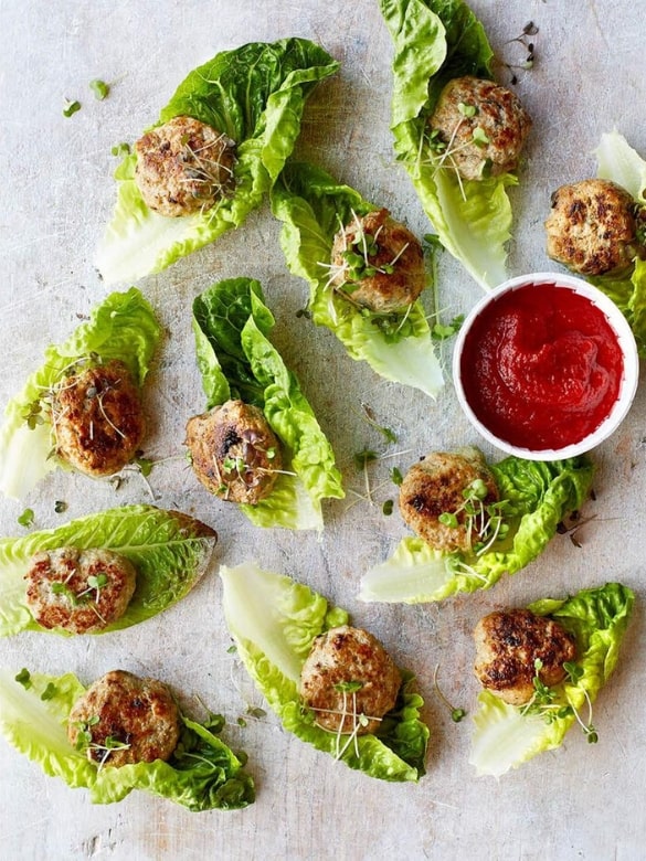 Pear and Sage Chicken Mini Burgers Recipe Image