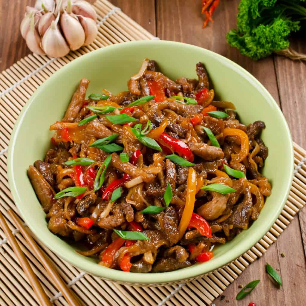Stir Fry Pork Strips in Black Bean Sauce Recipe Image