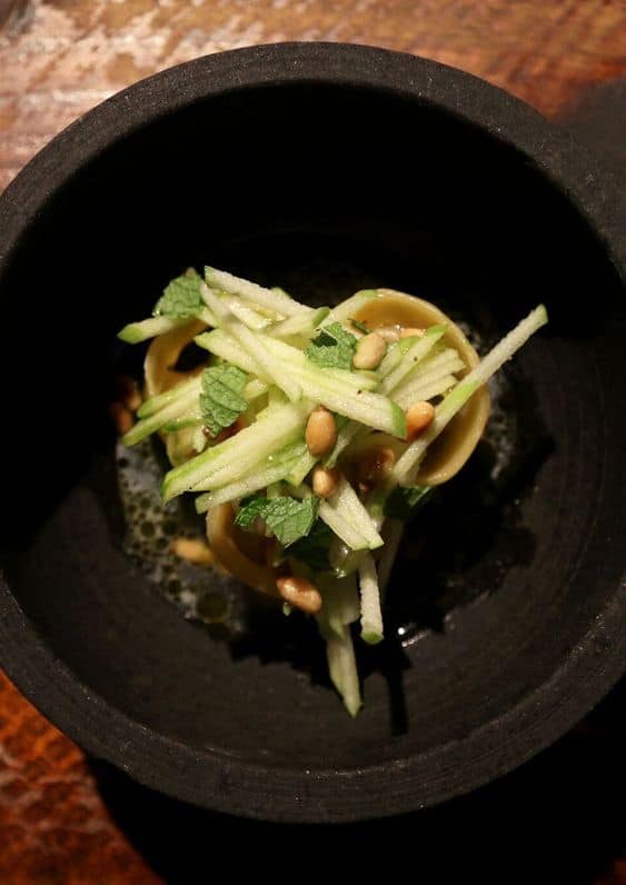 Lamb Tortellini with Smoked Whey and Apple Recipe Image