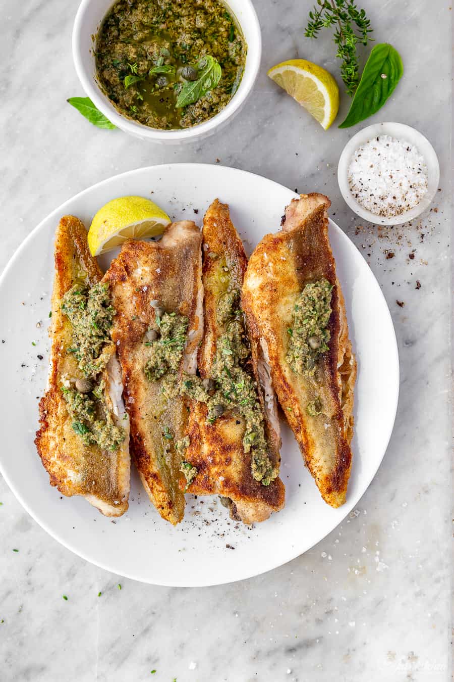 Gurnard Fish Fillets With Herb Dressing Image