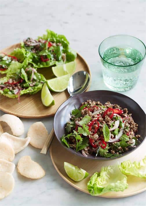 Minced Beef Larb with Roasted Rice Recipe Image