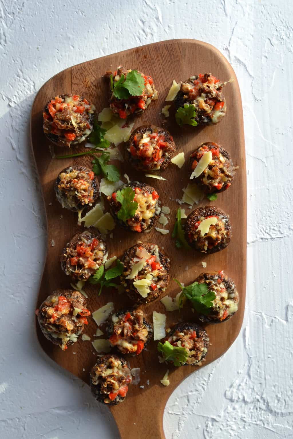 Lamb Sausage Stuffed Mushrooms Recipe Image