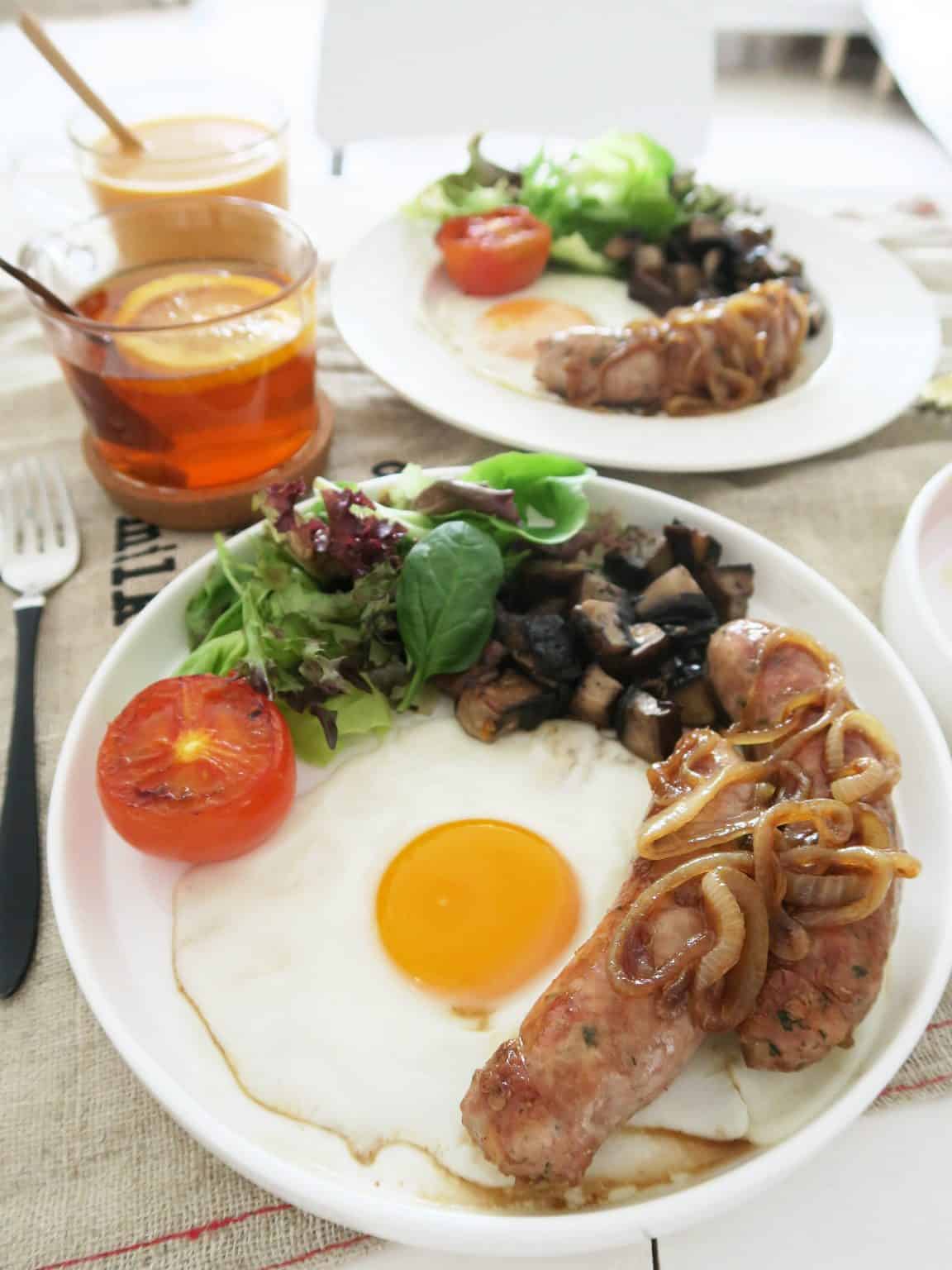 Apple Sage Rosemary Pork Sausages Big Breakfast Image