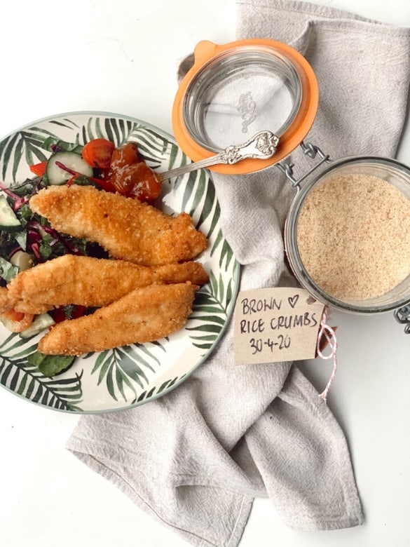 Gluten Free Rice Crumbed Fried Chicken Strips Image