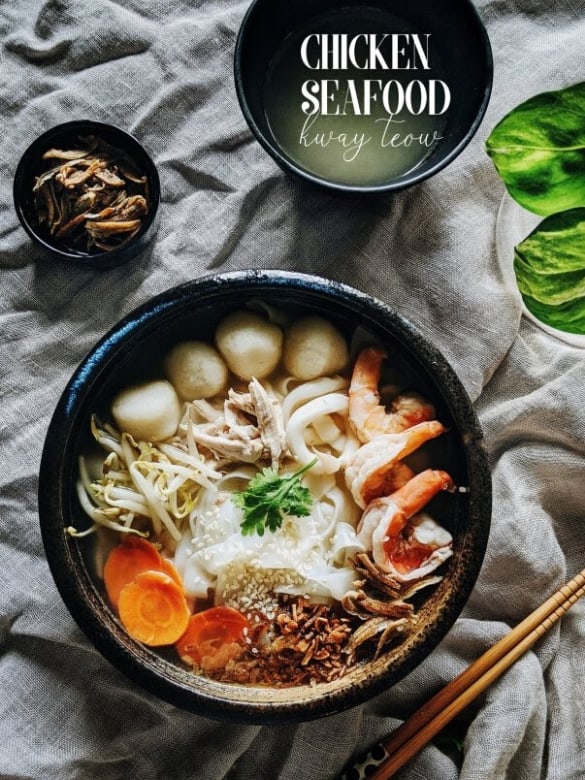 Kway Teow Soup with Shredded Chicken Recipe Image