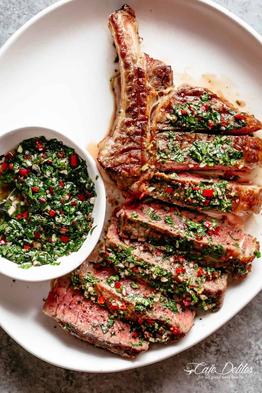 Tomahawk Steak with Chimichurri Recipe Image