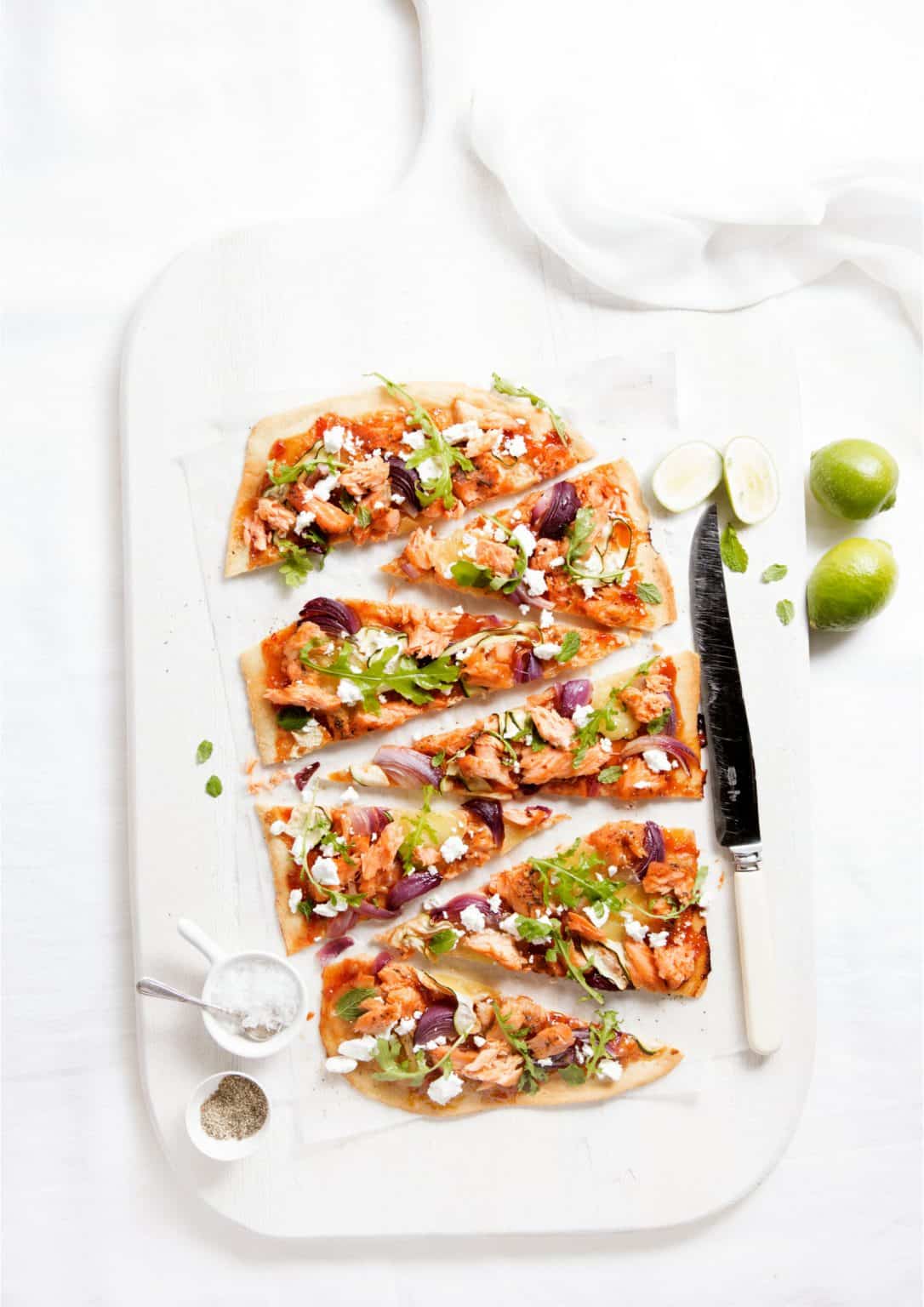 Courgette Sweet Chilli Salmon Pizza Image