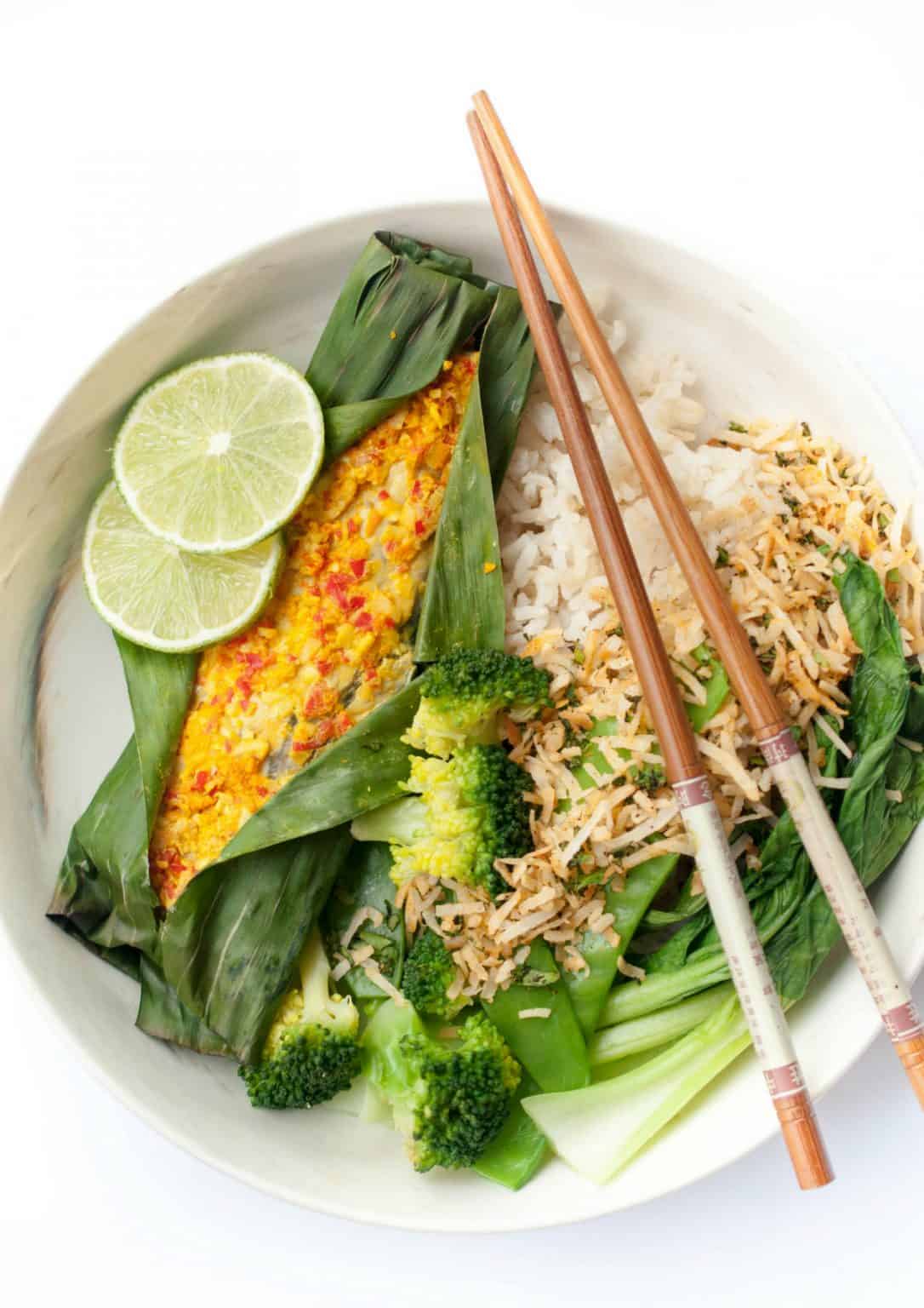 Turmeric Lemongrass Fish with Coconut Rice Recipe Image