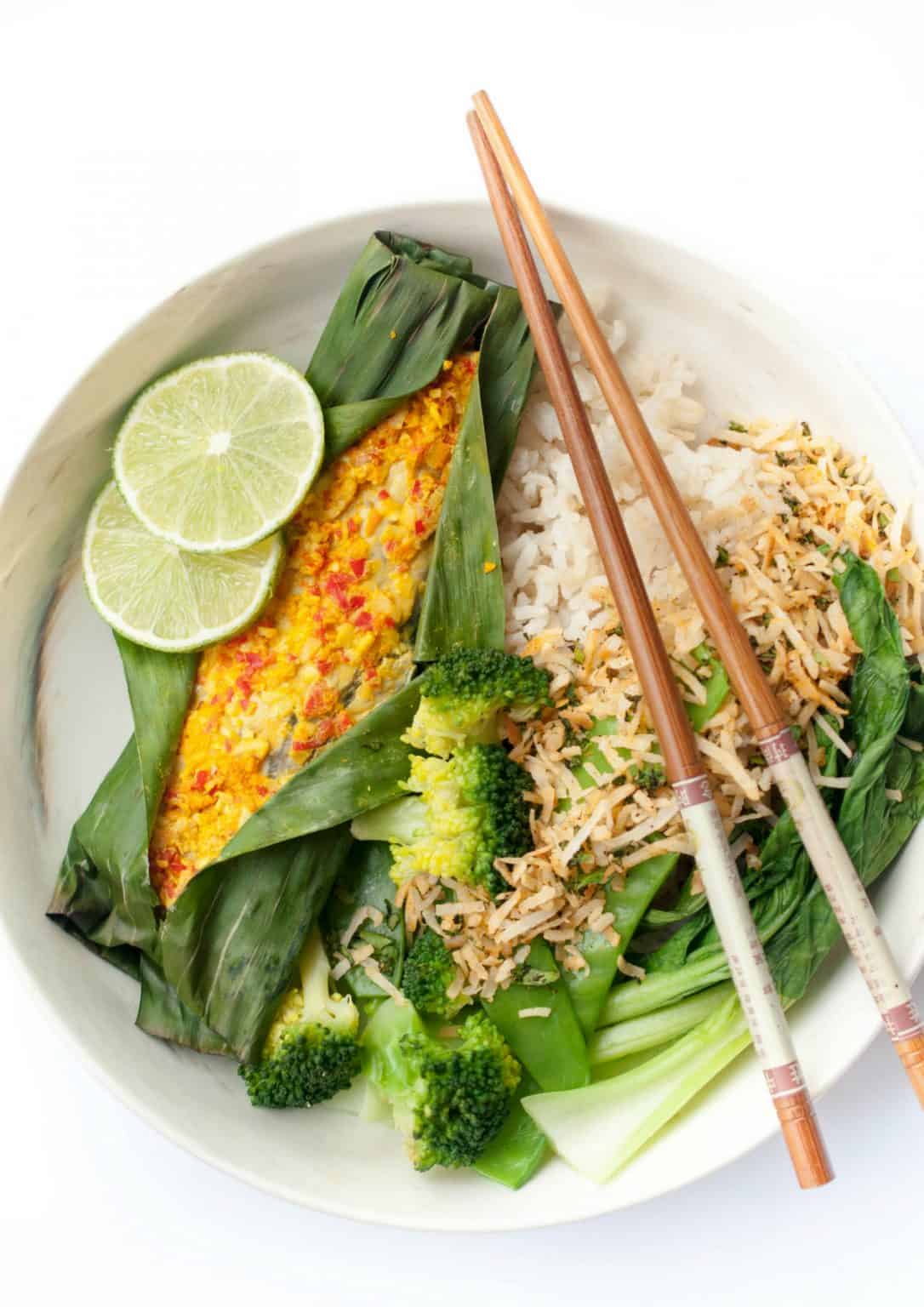 Turmeric Lemongrass Fish with Coconut Rice Image