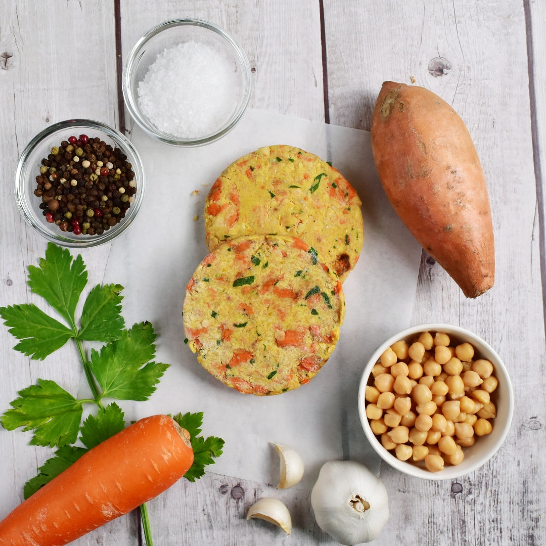 Ready to heat homestyle Vegetarian Carrot Burger Patty from The Meat Club