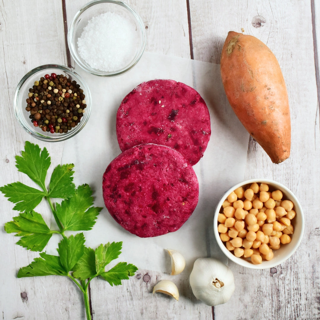 Ready to heat homestyle Vegetarian Beetroot Burger Patty from The Meat Club