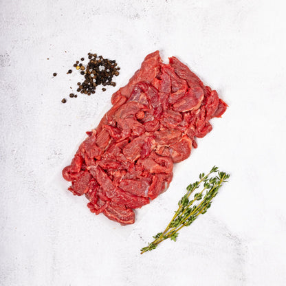 grass fed stir fry beef