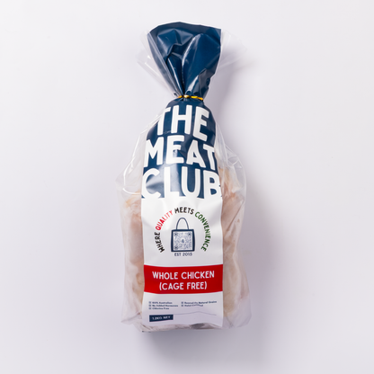 Cage-free chicken (whole) Australia 1.2kg, pack front, The Meat Club Singapore