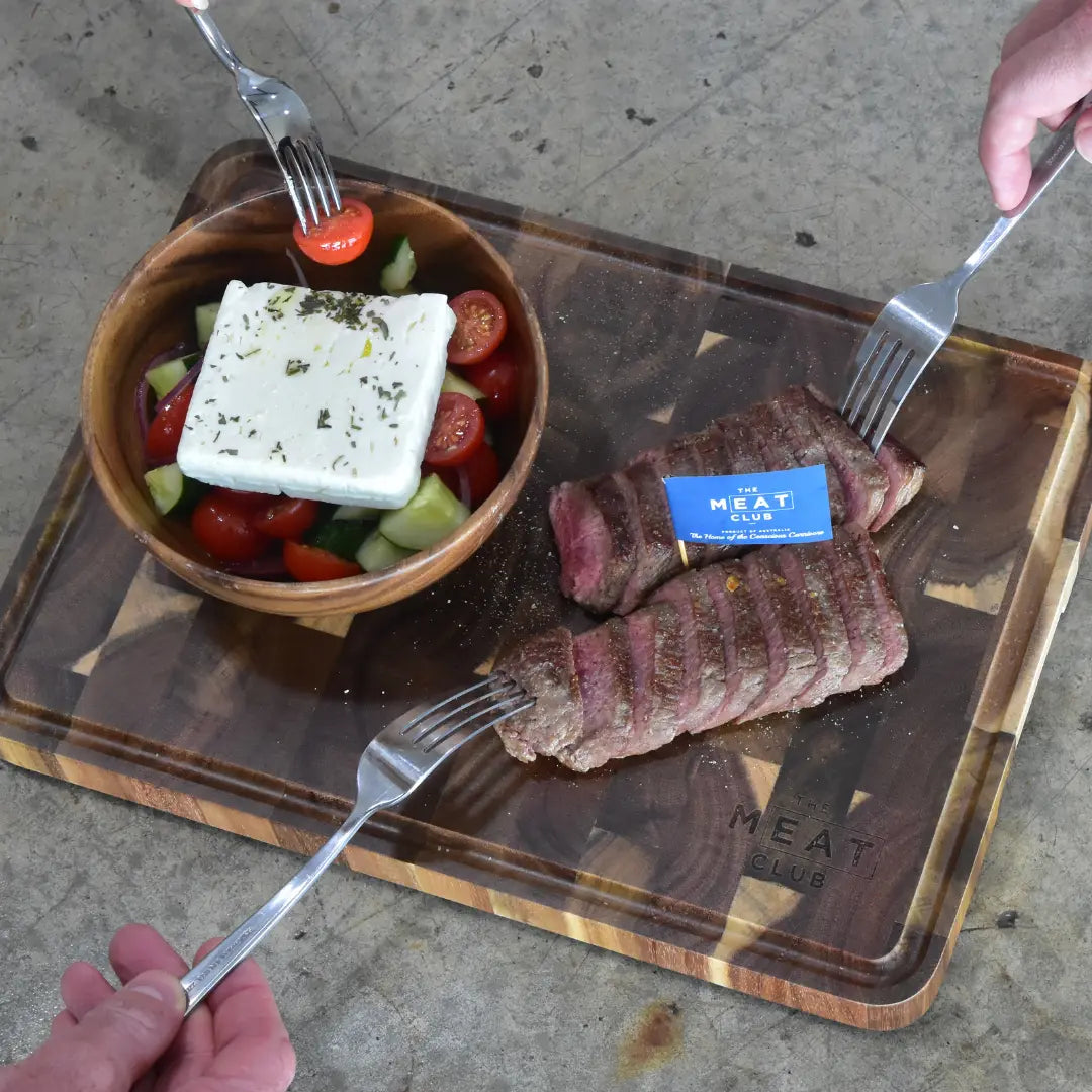 Grilled Lamb Loin with Greek Salad Image