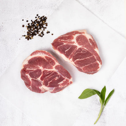 Free-range pork collar chops Australia 500g, The Meat Club Singapore
