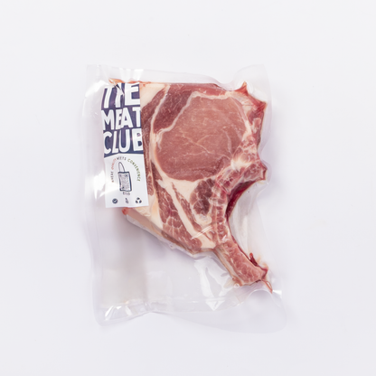 Free-range pork cutlet Australia 300g, pack front, The Meat Club Singapore