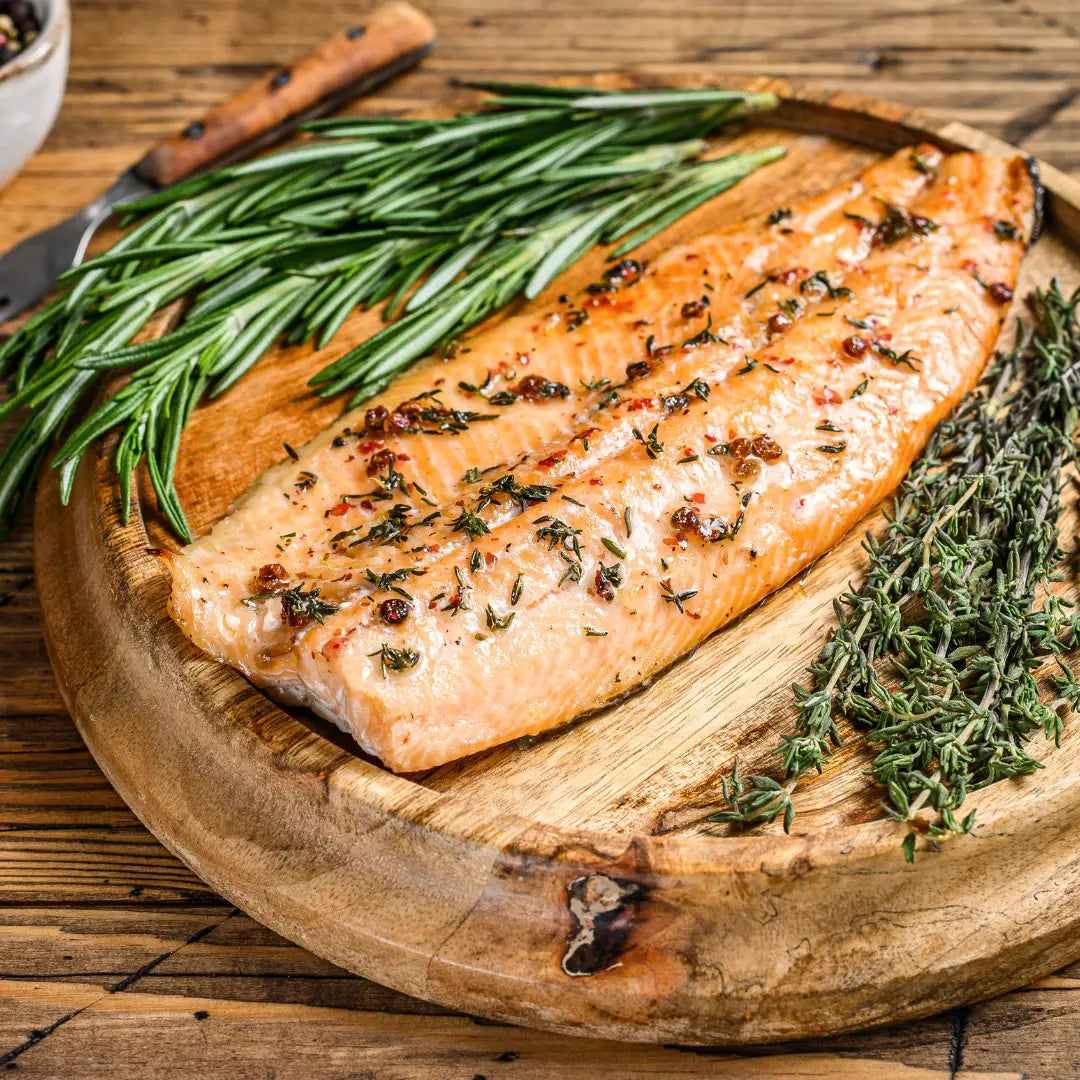 Whole Roasted Salmon with Herb Butter Image