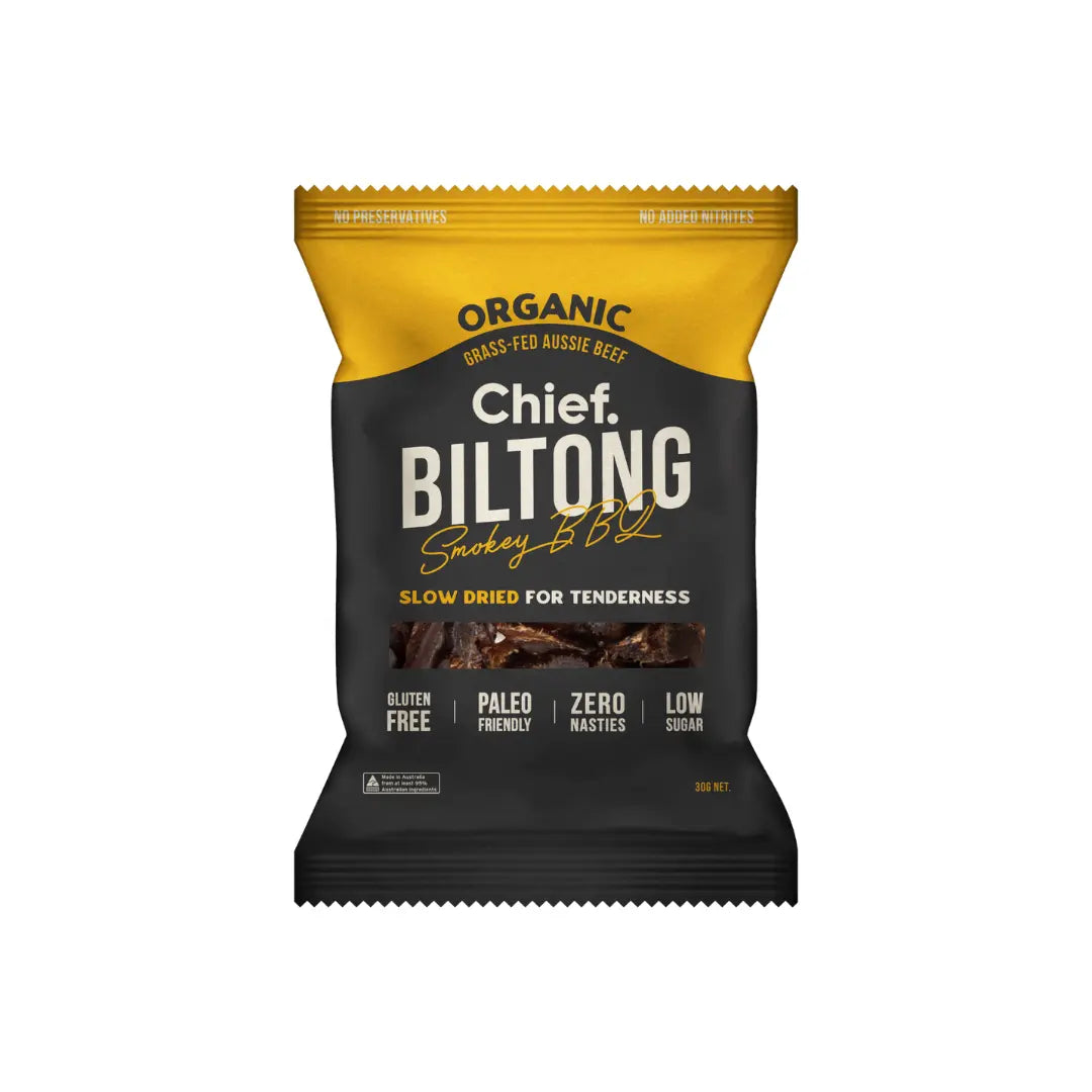 Chief Smokey BBQ Biltong (12 x 30g bags)