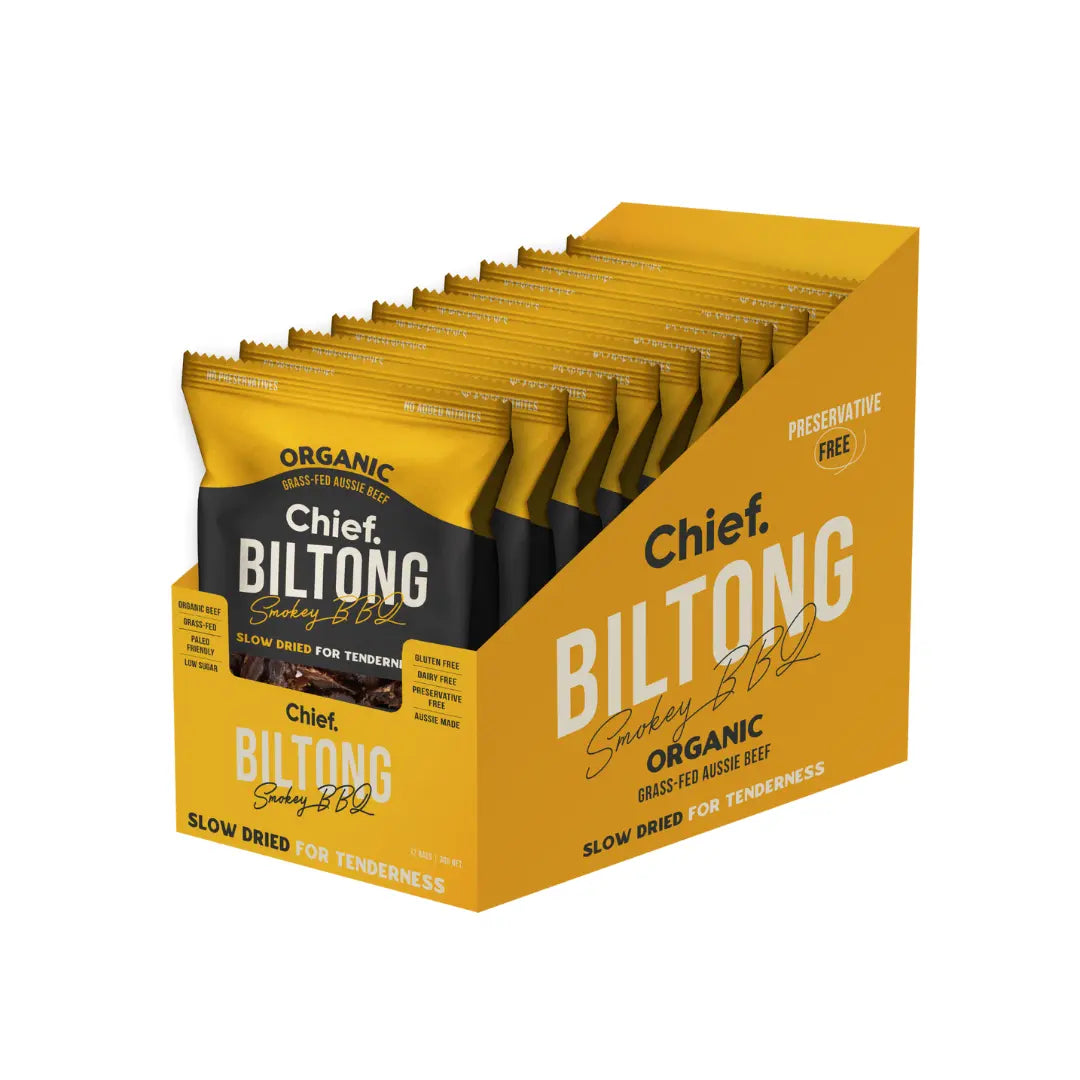 Chief Smokey BBQ Biltong (12 x 30g bags)