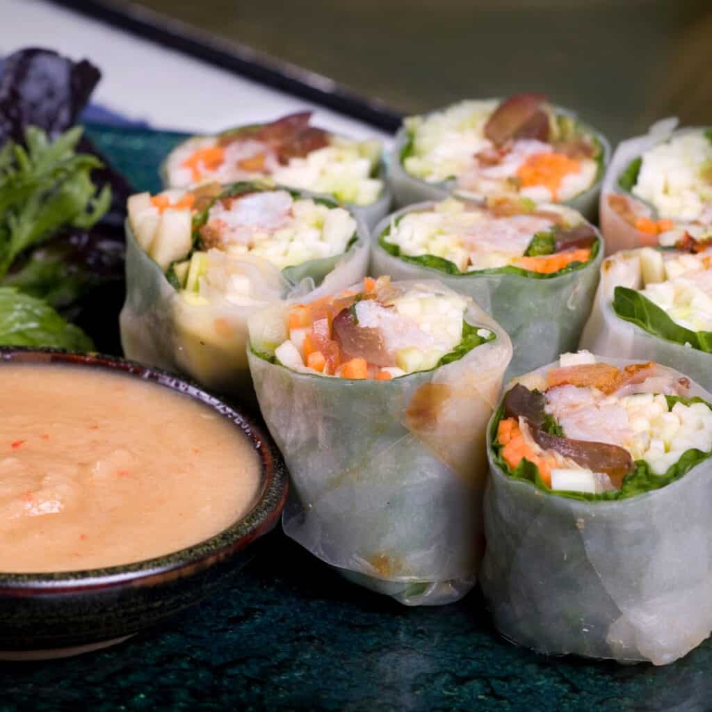 Vietnamese Rice Paper Rolls with Eye Fillet Beef Image