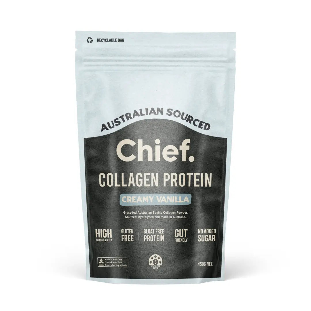 Chief Grass-fed Collagen Protein Powder - Creamy Vanilla (30 serves)