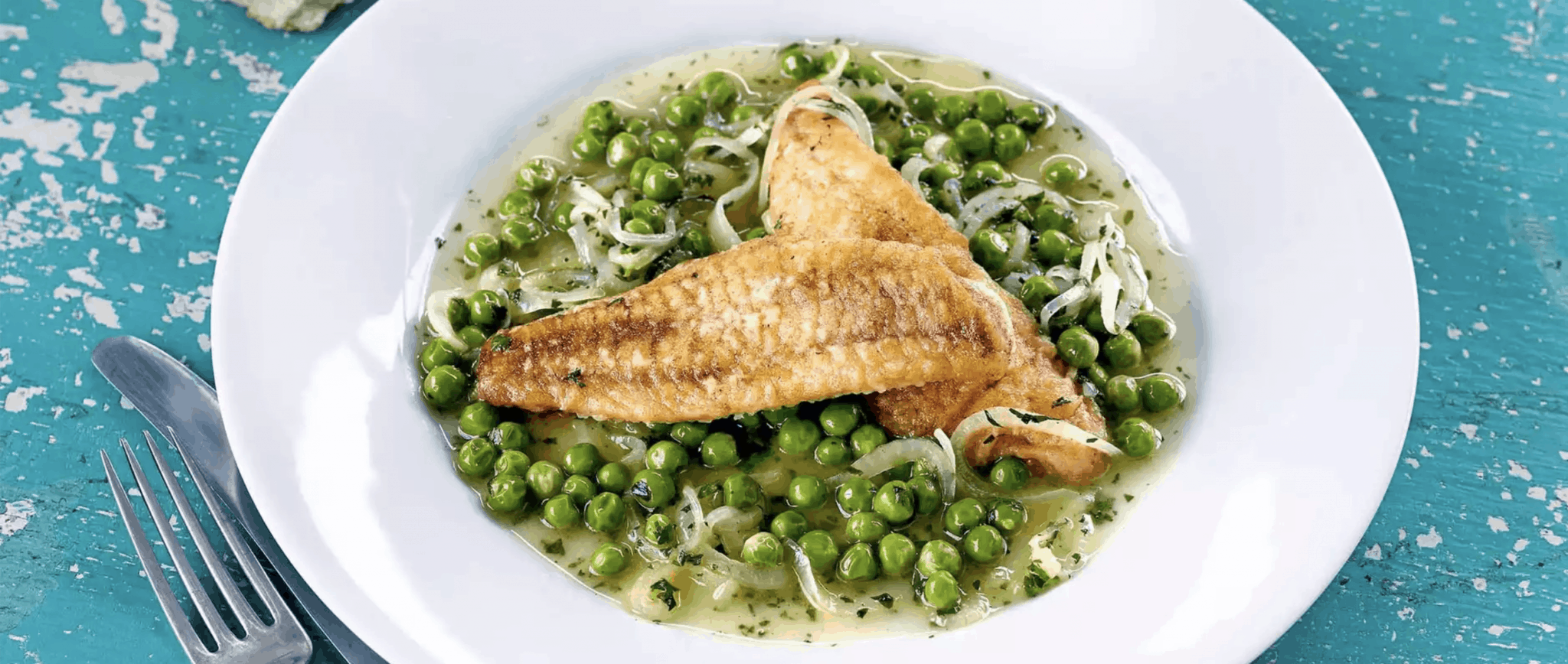 Gurnard Fish Fillet with Peas and Cider Image